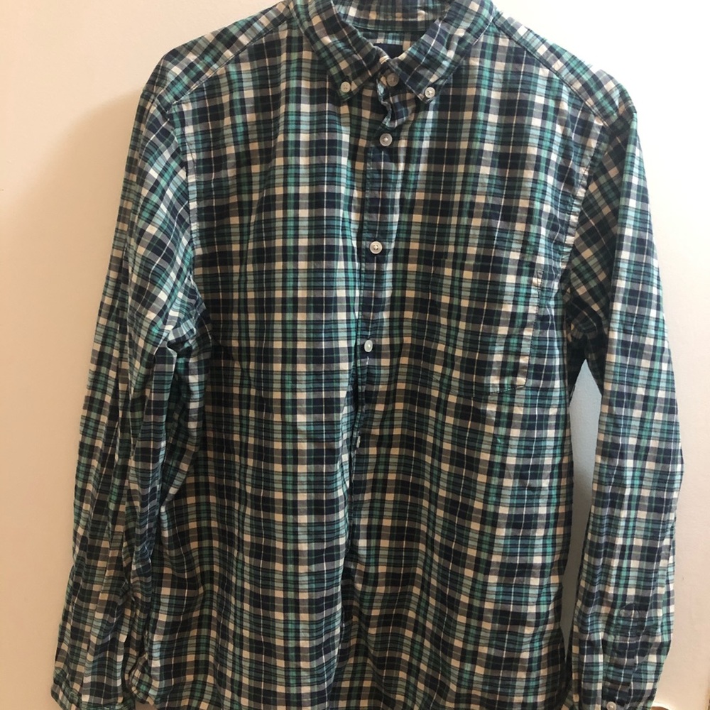 Gap Men's Lived-In Poplin Button Down Shirt